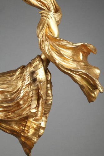 Lampe "Danseuse à L'Écharpe" - Agathon LÉONARD (1841–1923) - Galerie Tourbillon