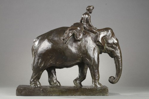Retour de Chasse - Roger GODCHAUX (1878-1958) - Sculpture Style Art Déco
