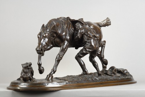 Hunting mare strapped by a lad - Comte du Passage (1838-1909) - 