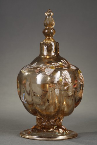 Verrerie, Cristallerie  - Cristallerie, Aiguière aux insectes - Emile GALLE (1846-1904)