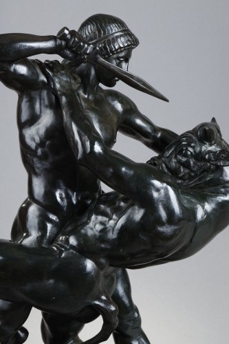 Theseus slaying the Minotaur - Antoine-Louis BARYE (1796-1875) - Sculpture Style Napoléon III