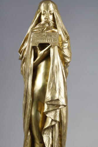 Le Secret - Pierre-Félix FIX-MASSEAU (1869-1937) - Sculpture Style Art nouveau