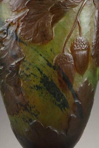 Glass & Crystal  - Cantharus vase with oak leaves - Émile GALLE (1846-1904)