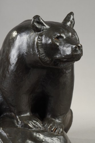 Ours des Pyrénées assis - Georges GUYOT (1885-1972) - Sculpture Style Art Déco