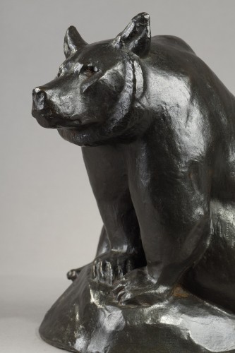XXe siècle - Ours des Pyrénées assis - Georges GUYOT (1885-1972)