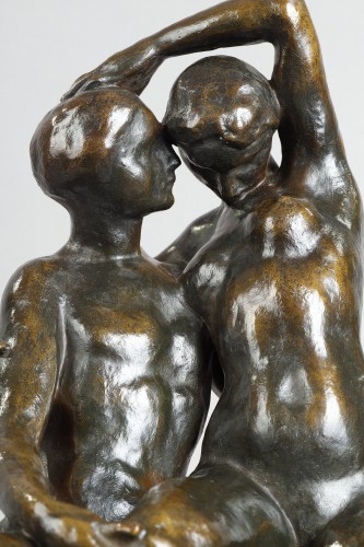 A seated Couple - Louis-Eugène DEJEAN (1872-1953) - Art nouveau
