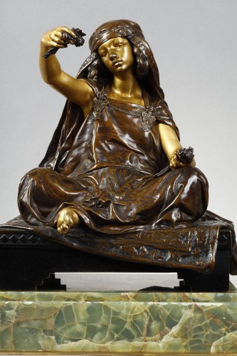 Jeune fille de Bou-Saada - Louis-Ernest BARRIAS (1841-1905) - Sculpture Style Art nouveau
