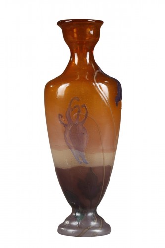 Vase "Marquetry with Columbines" - Emile GALLE (1846-1904)