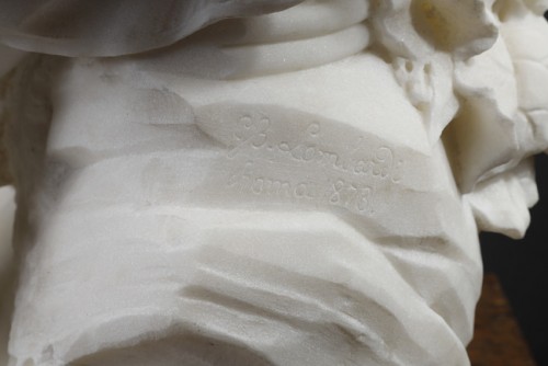 Suzanne surprise -  Giovanni Battista LOMBARDI (1822-1880) - Sculpture Style Napoléon III