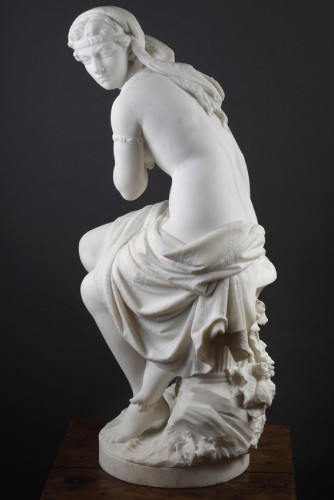 Sculpture Sculpture en Marbre - Suzanne surprise -  Giovanni Battista LOMBARDI (1822-1880)