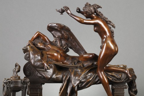 Cupidon et Psyché - Albert-Ernest CARRIER-BELLEUSE (1824-1887) - Sculpture Style Napoléon III