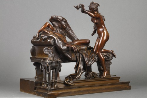 XIXe siècle - Cupidon et Psyché - Albert-Ernest CARRIER-BELLEUSE (1824-1887)
