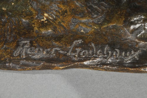 Art Déco - Lionne se tournant - Roger GODCHAUX (1878-1958)