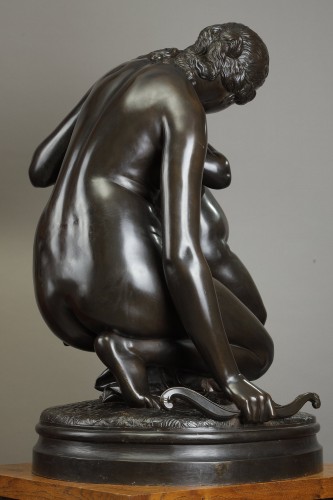 Sculpture Sculpture en Bronze - Vénus et l'Amour - James PRADIER (1790-1852)