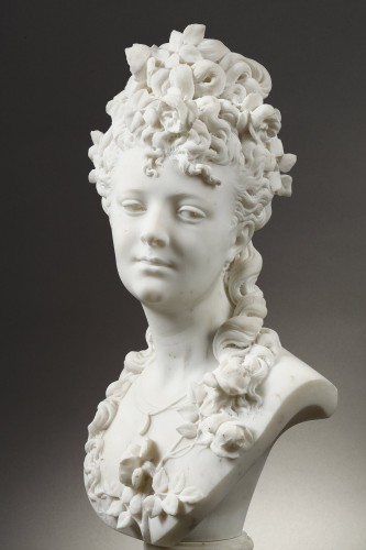 Femme aux roses - Albert-Ernest CARRIER-BELLEUSE (1824-1887) - Napoléon III