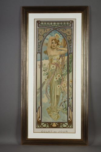 Engravings & Prints  - The Times of the Day - Alphonse MUCHA (1860-1939)