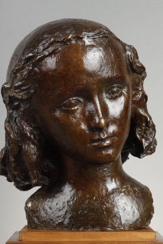 Buste de fillette - Paul BELMONDO (1898-1982) - Sculpture Style Art Déco