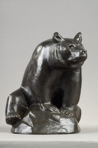 Ours des Pyrénées assis - Georges GUYOT (1885-1972) - Sculpture Style Art Déco