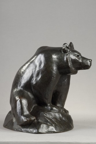 XXe siècle - Ours des Pyrénées assis - Georges GUYOT (1885-1972)