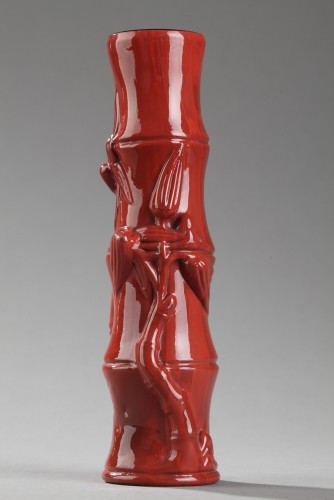 Vase &quot;Bamboo&quot; - Ernest LEVEILLE (1841–1913) - Glass & Crystal Style Art nouveau