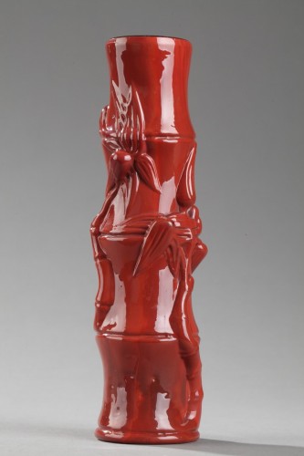 Vase &quot;Bamboo&quot; - Ernest LEVEILLE (1841–1913) - Art nouveau