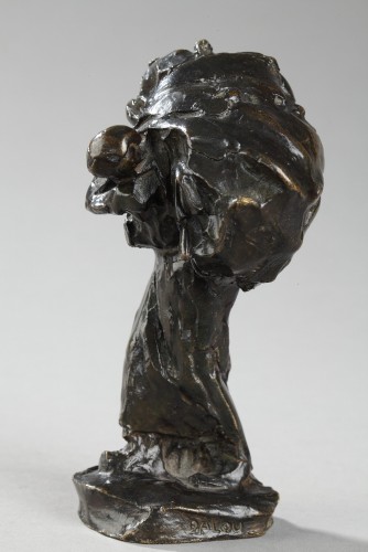 Sculpture Sculpture en Bronze - Femme rapportant de l’herbe - Aimé-Jules DALOU (1838-1902)