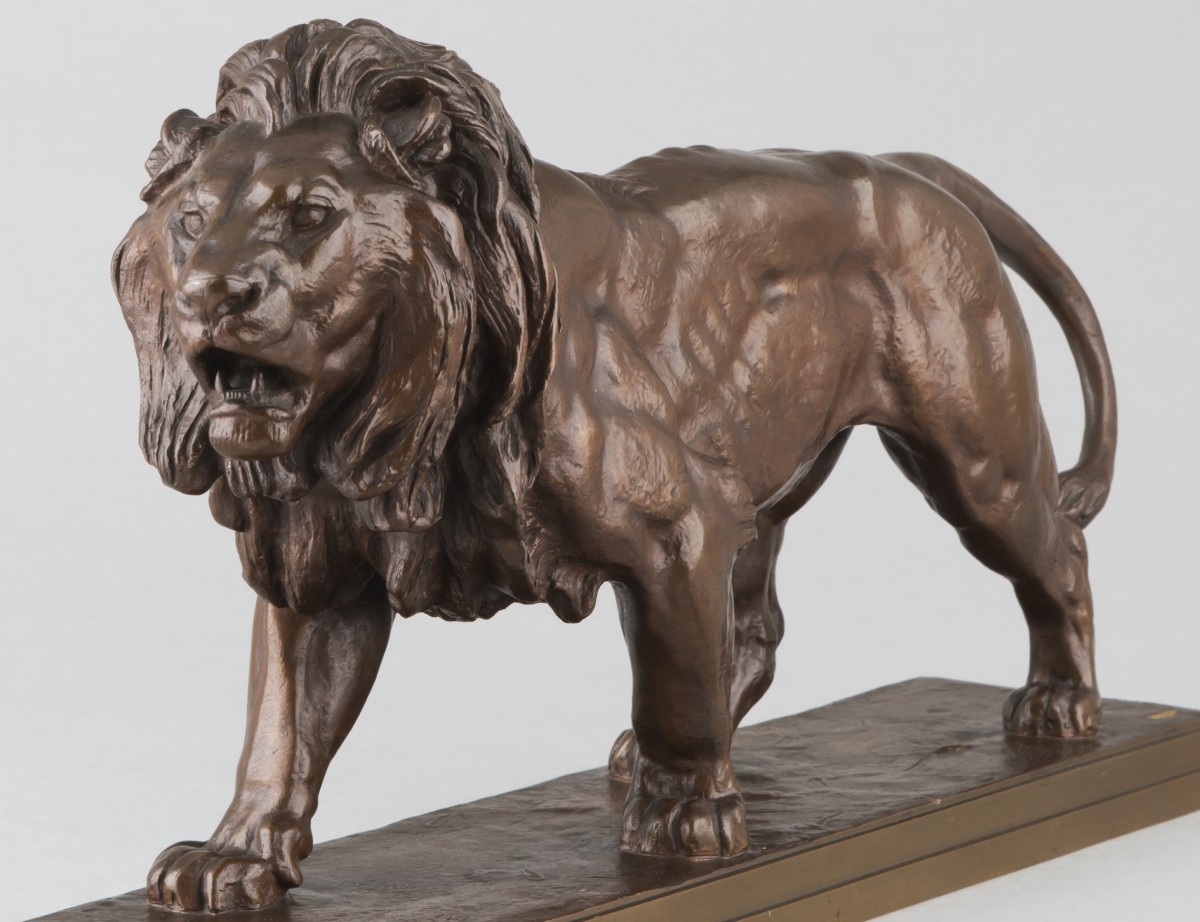 Lion marchant AntoineLouis BARYE (17961875) XIXe siècle N.74514