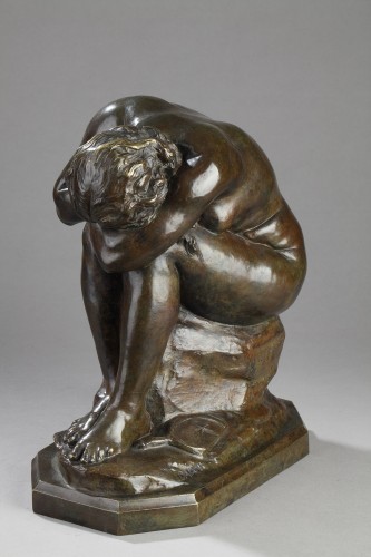 Sculpture Sculpture en Bronze - Le Miroir brisé ou La Vérité méconnue - Aimé-Jules DALOU (1838-1902)