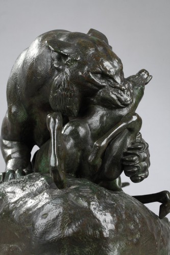 19th century - Tiger surprising an antelope - Antoine-Louis BARYE (1796-1875)