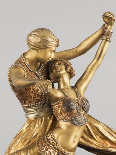 Oriental Dancers - Claire-Jeanne-Roberte COLINET (1880-1950) - Sculpture Style Art Déco