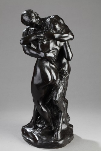 The Kiss - Aimé-Jules DALOU (1838-1902) - Sculpture Style Art nouveau