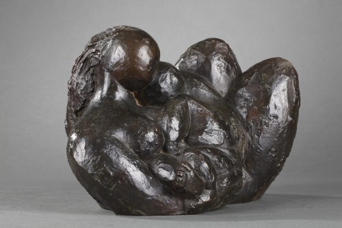 Child sleeping - Baltasar LOBO (1910-1993) - Sculpture Style 
