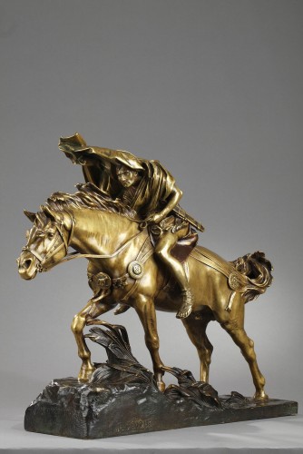 César franchissant le Rubicon - Jean-léon Gerome (1824-1904) - Sculpture Style Art nouveau