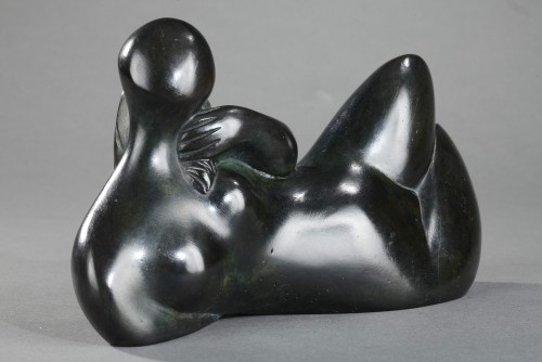 Femme à la natte - Baltasar LOBO (1910-1993) - Sculpture Style Années 50-60