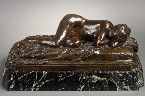 Sculpture Sculpture en Bronze - La Courtisane - Aimé-Jules DALOU (1838-1902)