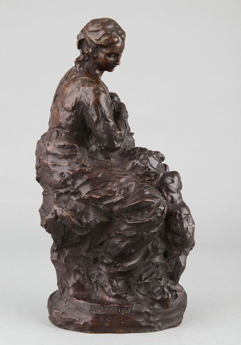 Sculpture Sculpture en Bronze - Maternité - Aimé-Jules DALOU (1838-1902)