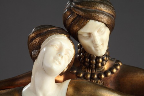 Sculpture Sculpture en Bronze - Couple de Danseurs Slaves - Lucille SEVIN (actif 1920-1940)