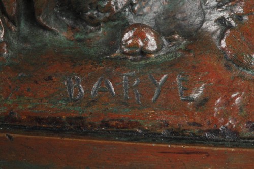 Antiquités - Braque en arrêt sur un faisan - Antoine-Louis BARYE (1796-1875)