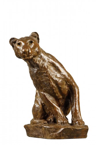 Lioness watching - Roger GODCHAUX (1878-1958)