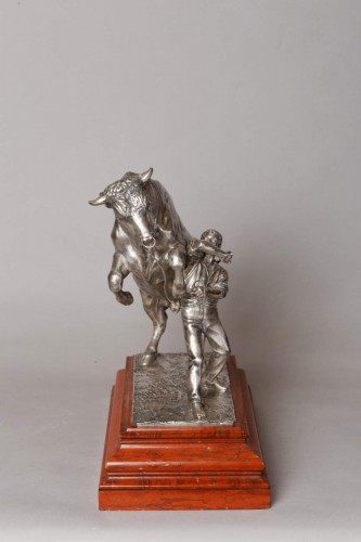 Bull with handler - Isidore-Jules BONHEUR (1827-1901) - Sculpture Style Napoléon III