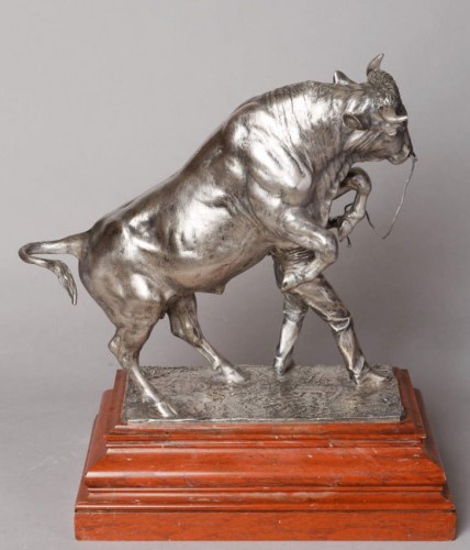 Sculpture  - Bull with handler - Isidore-Jules BONHEUR (1827-1901)