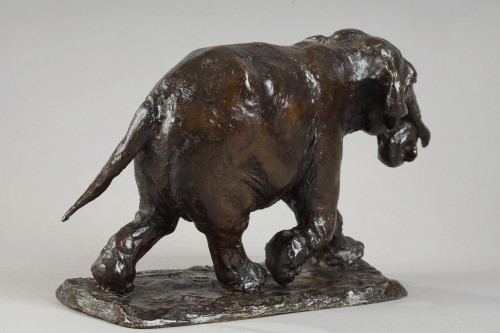 20th century - Elephant running with coiled trunk - Roger GODCHAUX (1878-1958)
