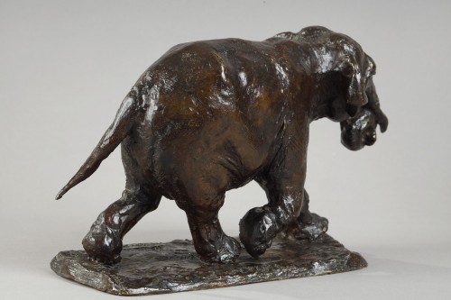 XXe siècle - Eléphant courant trompe enroulée - Roger Godchaux (1878-1958)