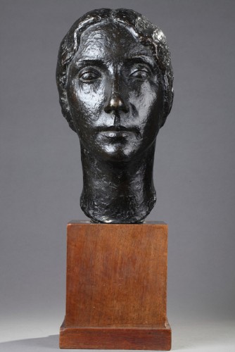 Portrait of a woman - Marcel GIMOND (1894-1961) - Sculpture Style Art Déco