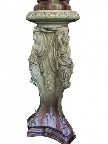 A Column with maenads - Porcelain & Faience Style Art nouveau