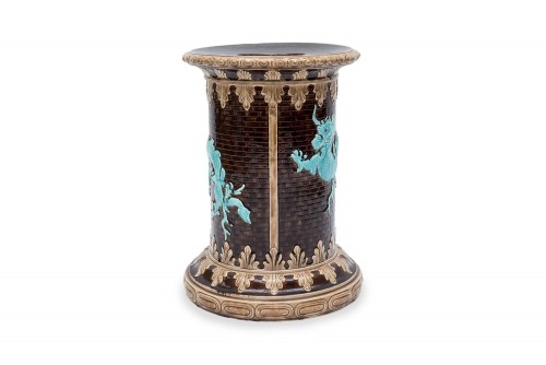 Tabouret au dragon - Westhead Moore and Co, Angleterre vers 1880 - Galerie Vauclair
