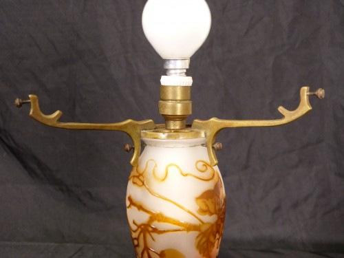 Emile Gallé - Art Nouveau Mushroom lamp with virgin vine motif - 
