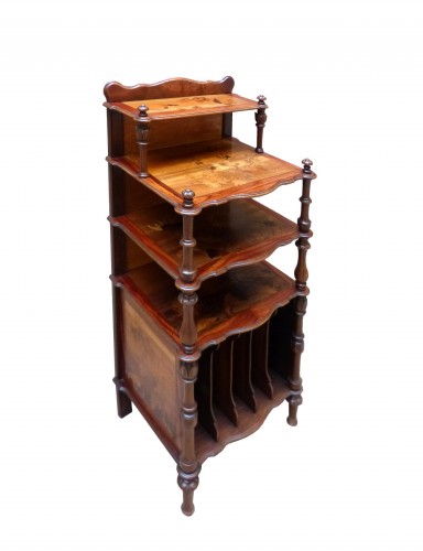 Emile Gallé, étagère casier à partitions Art nouveau