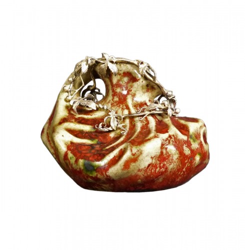 Pierre Adrien Dalpayrat (1844-1910)  -  Petit pichet Art nouveau monté argent