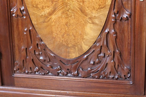 Antiquités - Art nouveau sideboard with seaweed and shells - Attributed to Majorelle and Daum